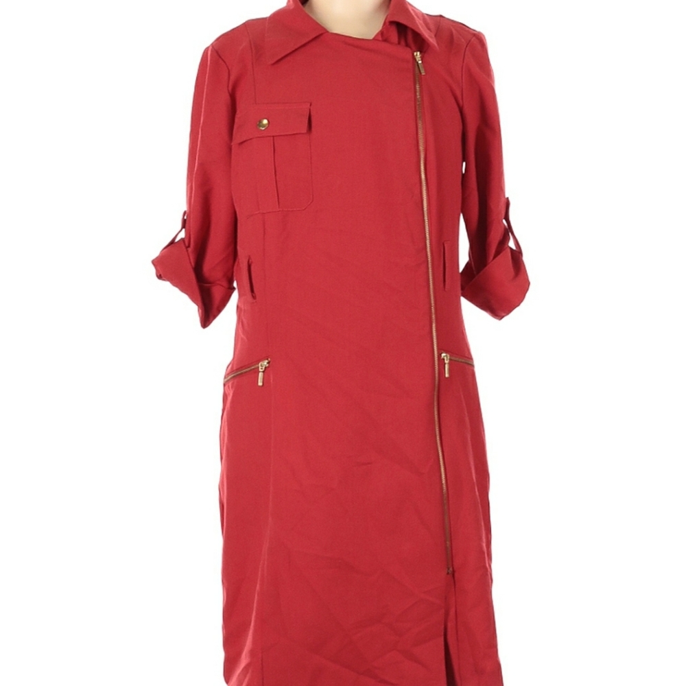 Sharagano Rust/Dark Orange Cargo Dress